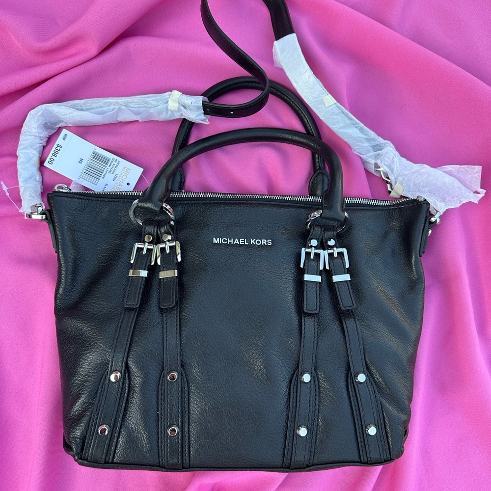 MICHAEL KORS Leight Black Leather
